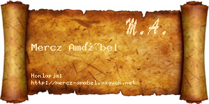Mercz Amábel névjegykártya