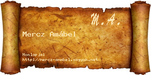 Mercz Amábel névjegykártya