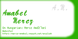amabel mercz business card